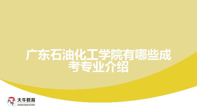 廣東石油化工學(xué)院有哪些成考專業(yè)介紹