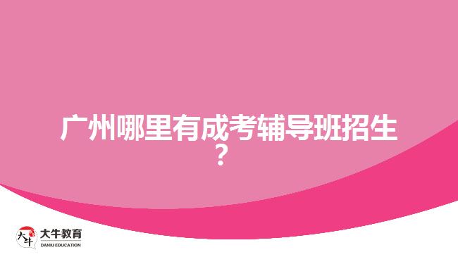 廣州哪里有成考輔導(dǎo)班招生？