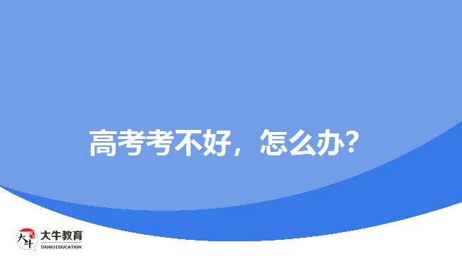 高考考不好，怎么辦？