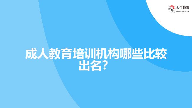 成人教育培訓(xùn)機(jī)構(gòu)哪些比較出名？