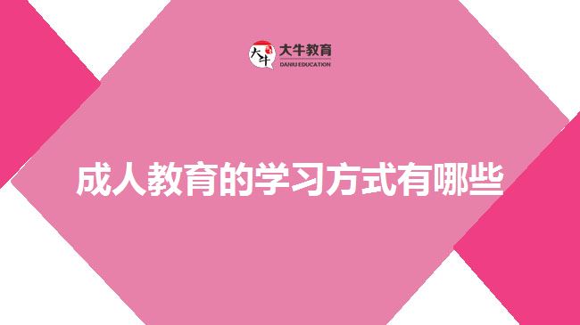 成人教育的學(xué)習(xí)方式有哪些