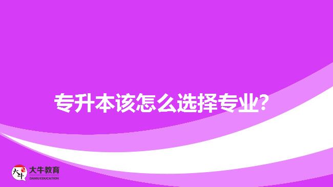 專升本該怎么選擇專業(yè)？