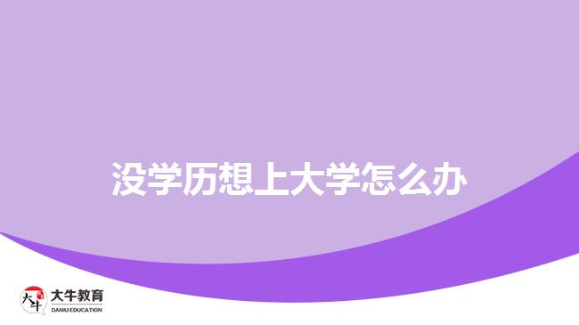 沒學(xué)歷想上大學(xué)怎么辦