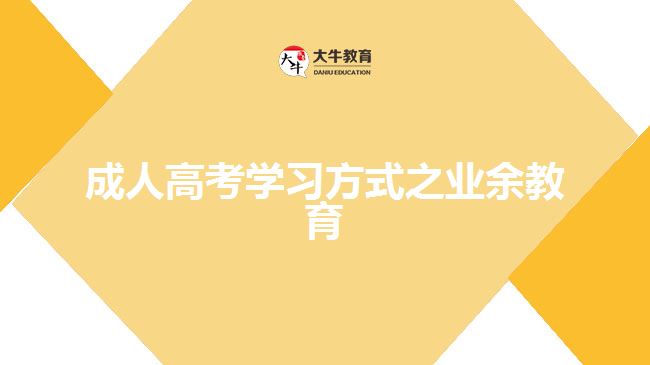 成人高考學習方式之業(yè)余教育