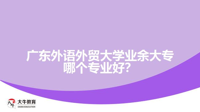 廣東外語外貿(mào)大學(xué)業(yè)余大專哪個專業(yè)好？