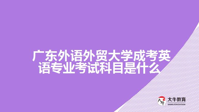 廣東外語外貿大學成考英語專業(yè)考試科目是什么？