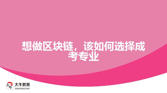 想做區(qū)塊鏈，該如何選擇成考專業(yè)