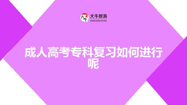 成人高考專科復(fù)習(xí)如何進(jìn)行呢