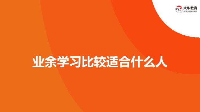 業(yè)余學習比較適合什么人