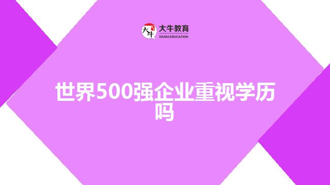 世界500強(qiáng)企業(yè)重視學(xué)歷嗎