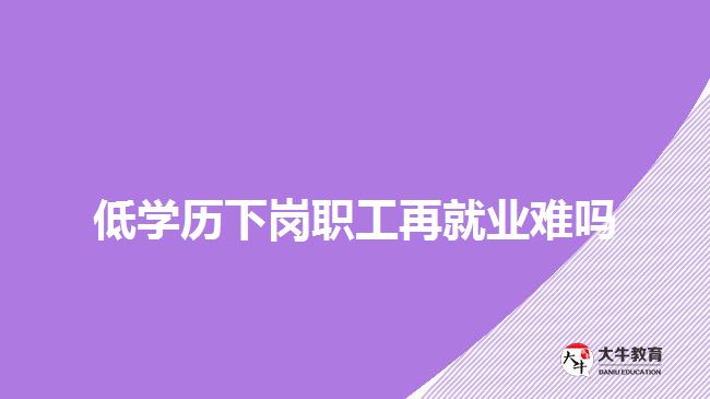 低學(xué)歷下崗職工再就業(yè)難嗎