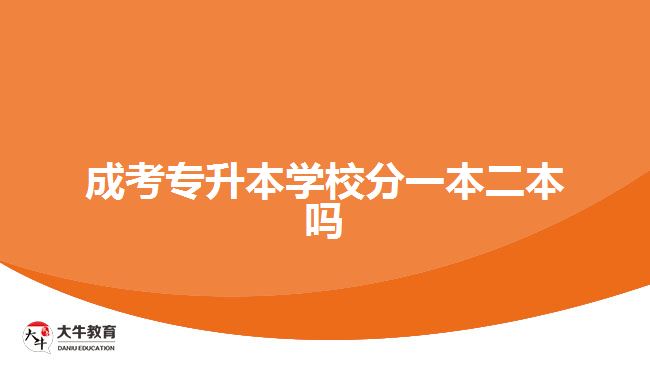 成考專升本學(xué)校分一本二本嗎