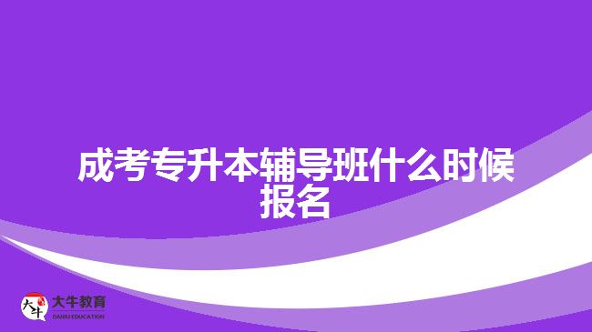 成考專升本輔導(dǎo)班什么時(shí)候報(bào)名