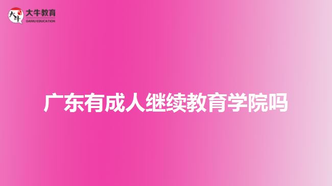 廣東有成人繼續(xù)教育學(xué)院嗎