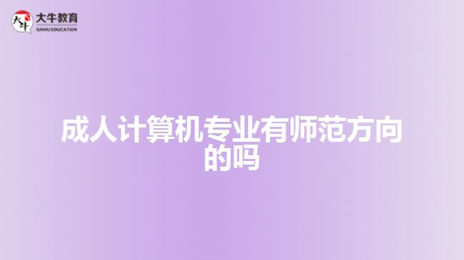 成人計(jì)算機(jī)專業(yè)有師范方向的嗎