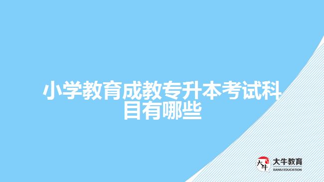 小學教育成教專升本考試科目有哪些