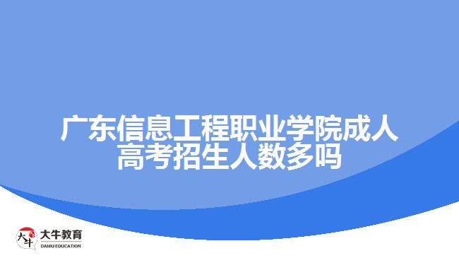 廣東信息工程職業(yè)學(xué)院成人高考招生人數(shù)多嗎