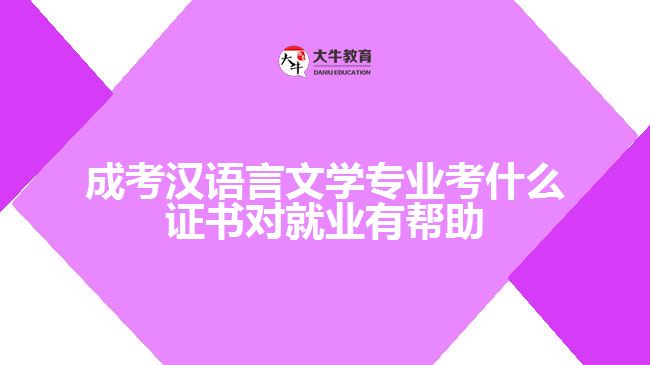 成考漢語言文學(xué)專業(yè)考什么證書對就業(yè)有幫助