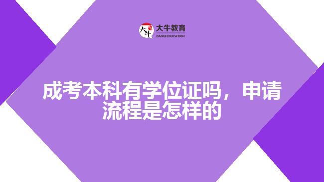 成考本科有學位證嗎，申請流程是怎樣的