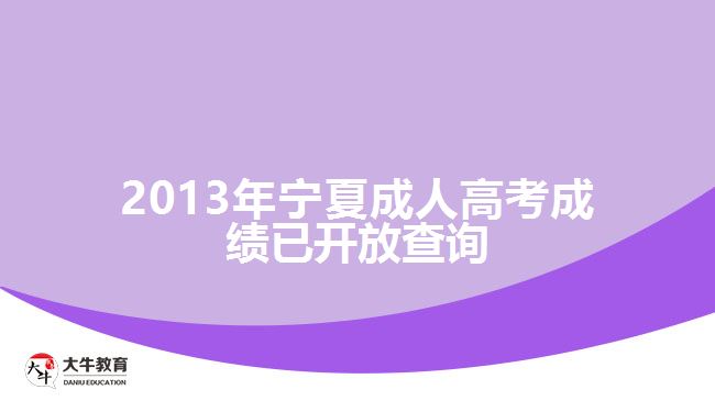 2013年寧夏成人高考成績已開放查詢