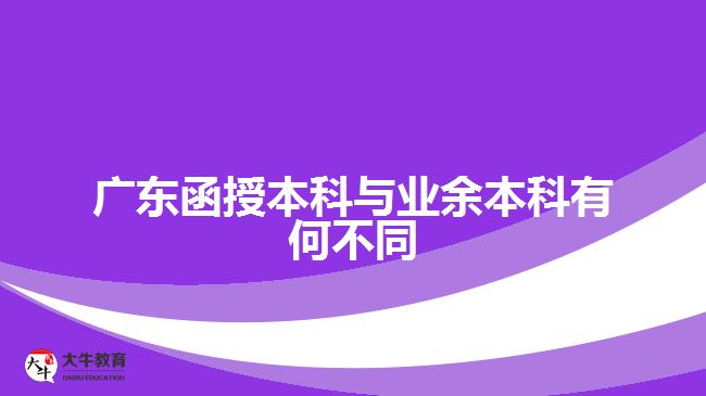 廣東函授本科與業(yè)余本科有何不同