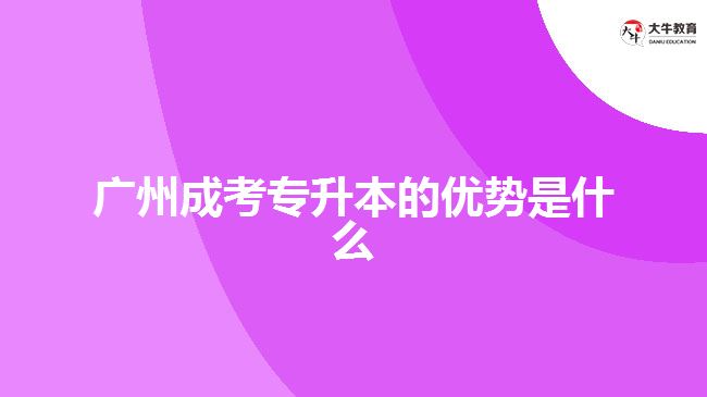 廣州成考專升本的優(yōu)勢是什么