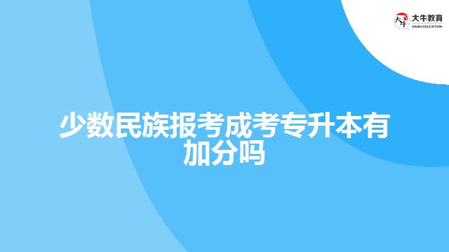 少數(shù)民族報(bào)考成考專升本有加分嗎