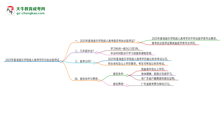 2025年星海音樂(lè)學(xué)院的成人高考學(xué)歷能報(bào)考執(zhí)業(yè)醫(yī)師證嗎？思維導(dǎo)圖