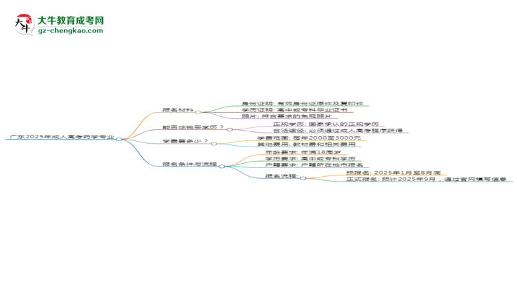 廣東2025年成人高考藥學(xué)專業(yè)學(xué)歷能考公嗎？思維導(dǎo)圖