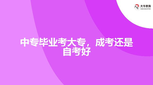 中專畢業(yè)考大專，成考還是自考好