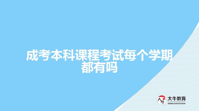 成考本科課程考試每個學(xué)期都有嗎