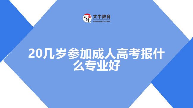 20幾歲參加成人高考報什么專業(yè)好