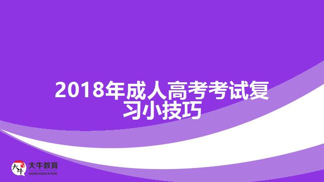 2018年成人高考考試復習小技巧