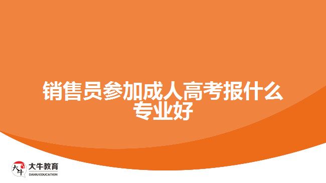 銷售員參加成人高考報(bào)什么專業(yè)好