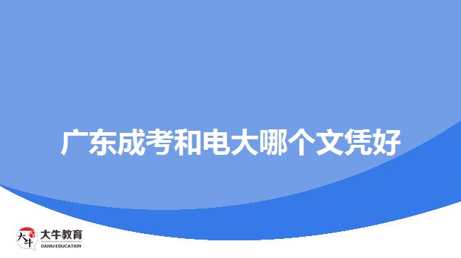 廣東成考和電大哪個(gè)文憑好