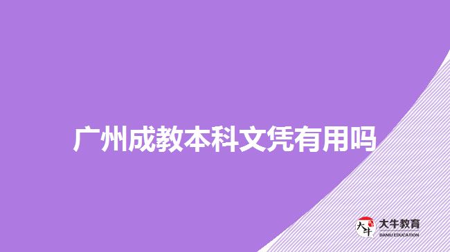 廣州成教本科文憑有用嗎