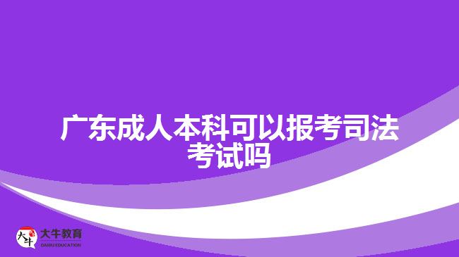 廣東成人本科可以報考司法考試嗎