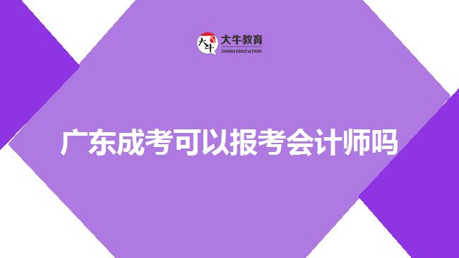 廣東成考可以報考會計師嗎