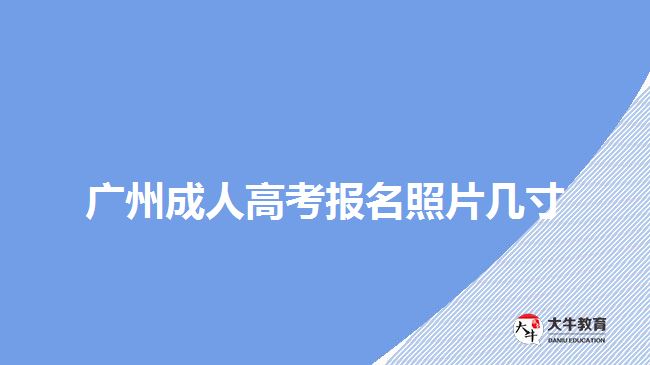 廣州成人高考報(bào)名照片幾寸