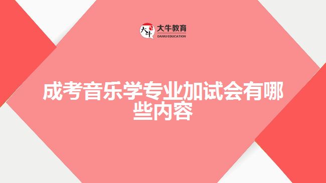 成考音樂學專業(yè)加試會有哪些內容