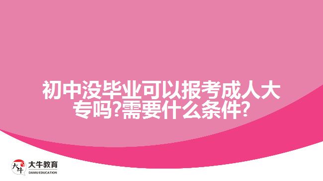 初中沒畢業(yè)可以報考成人大專嗎?需要什么條件?