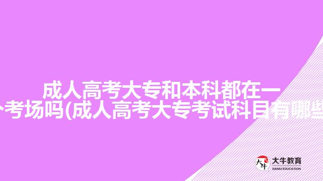 成人高考大專和本科都在一個(gè)考場嗎(成人高考大專考試科目有哪些)