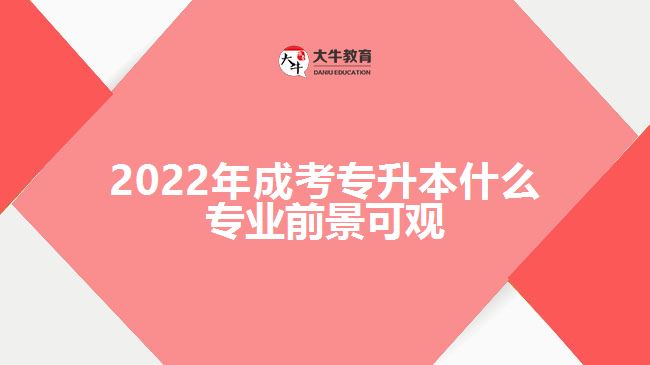 2022年成考專升本什么專業(yè)前景可觀