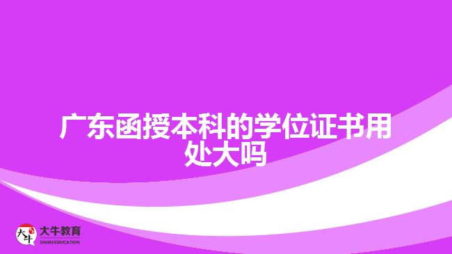 廣東函授本科的學(xué)位證書(shū)用處大嗎