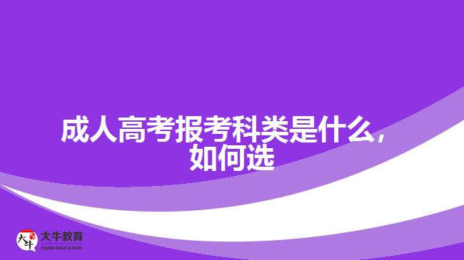 成人高考報考科類是什么，如何選