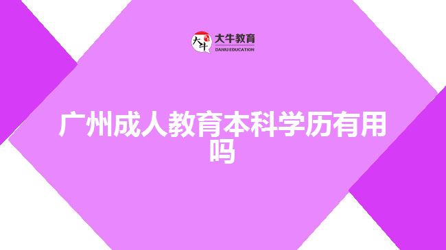 廣州成人教育本科學(xué)歷有用嗎