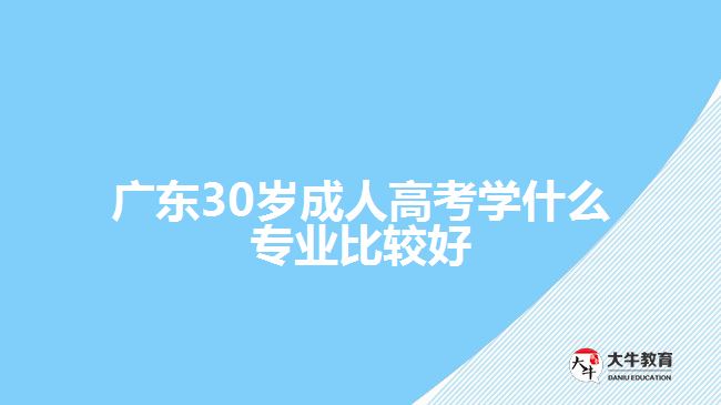 廣東30歲成人高考學什么專業(yè)比較好