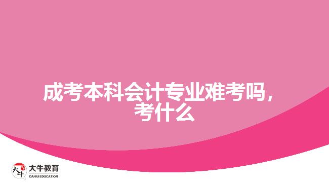 成考本科會計(jì)專業(yè)難考嗎，考什么