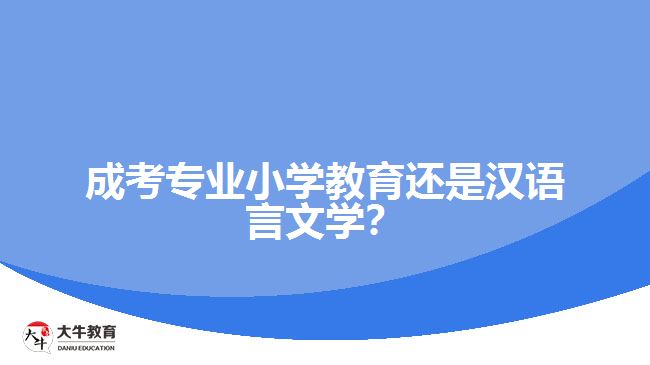 成考專業(yè)小學(xué)教育還是漢語言文學(xué)？