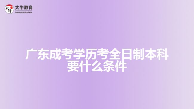 成考學(xué)歷考全日制本科要什么條件